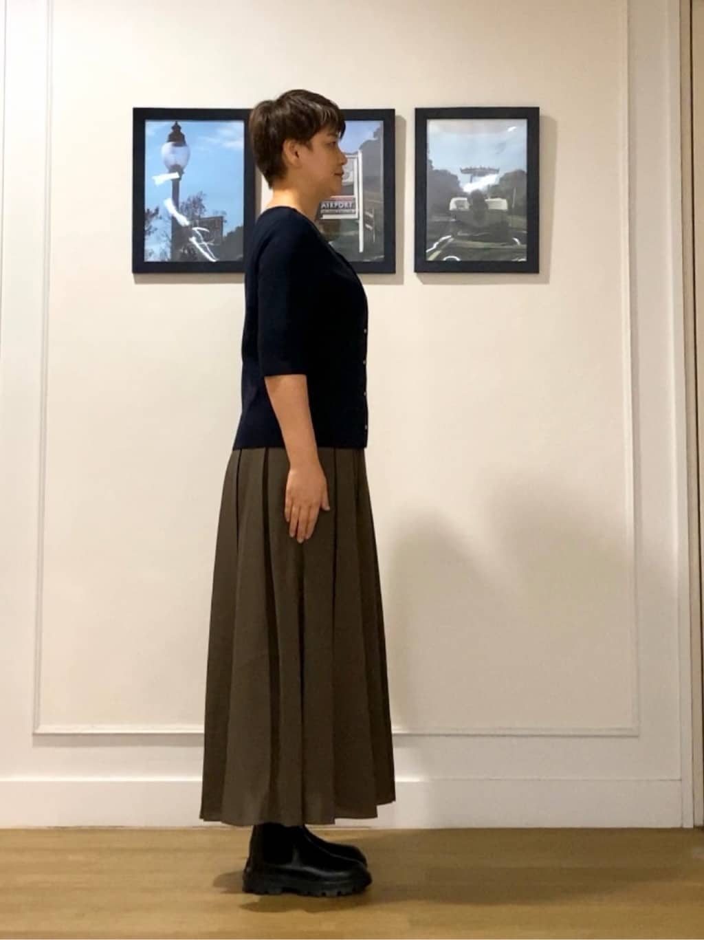 Hiroさんの「Dessin｜【UVカット/洗える】2WAY五分袖カーディガン」を使ったコーディネート