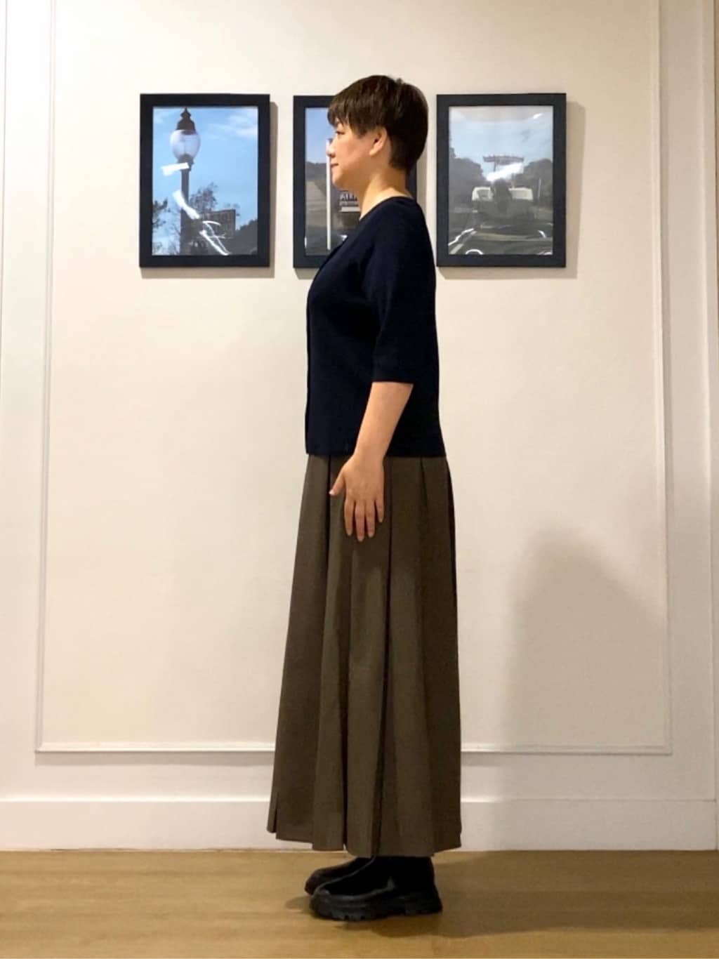 Hiroさんの「Dessin｜【UVカット/洗える】2WAY五分袖カーディガン」を使ったコーディネート