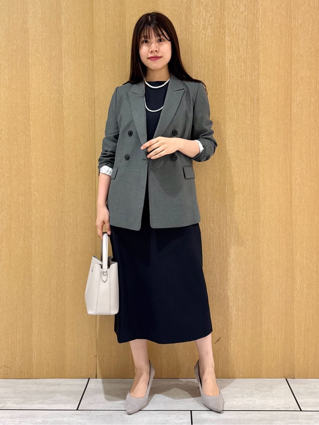 nanaさんの「UNTITLED｜【セットアップ可】ウールライク ダブルブレストジャケット」を使ったコーディネート
