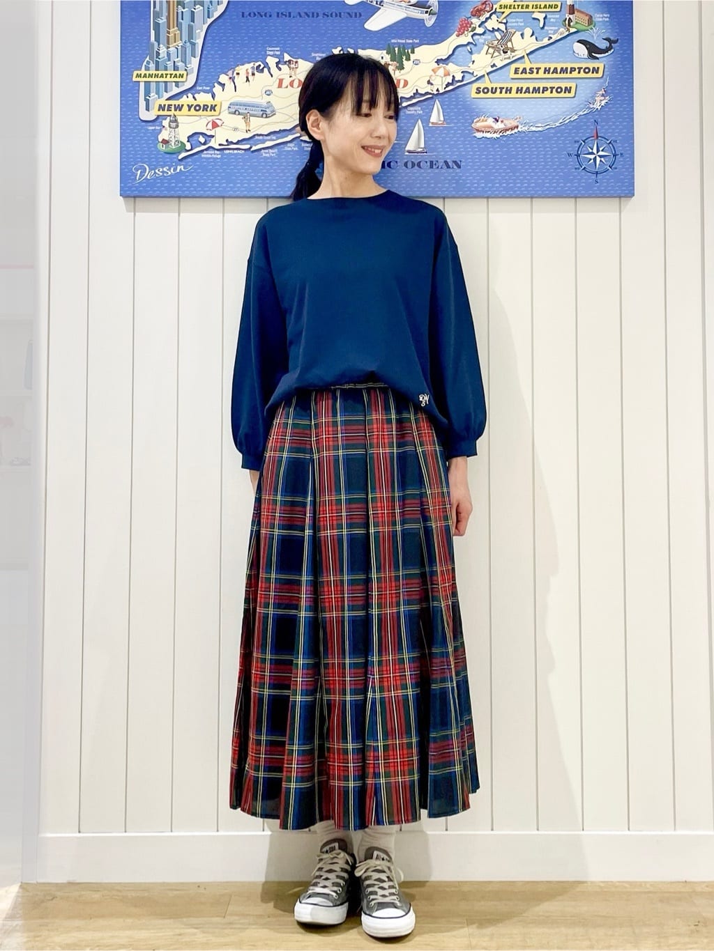 uwatokoさんの「Dessin｜【360度可愛い・洗える】バックヘンリーカットソー」を使ったコーディネート