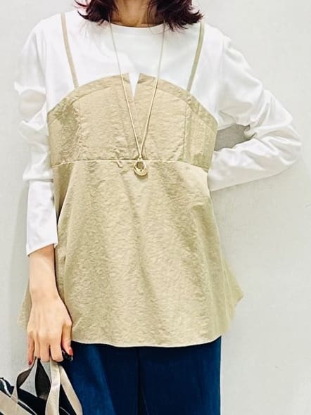 Miwaさんの「UNTITLED｜【洗える/ゆったりシルエット】ビスチェドッキング　プルオーバー」を使ったコーディネート