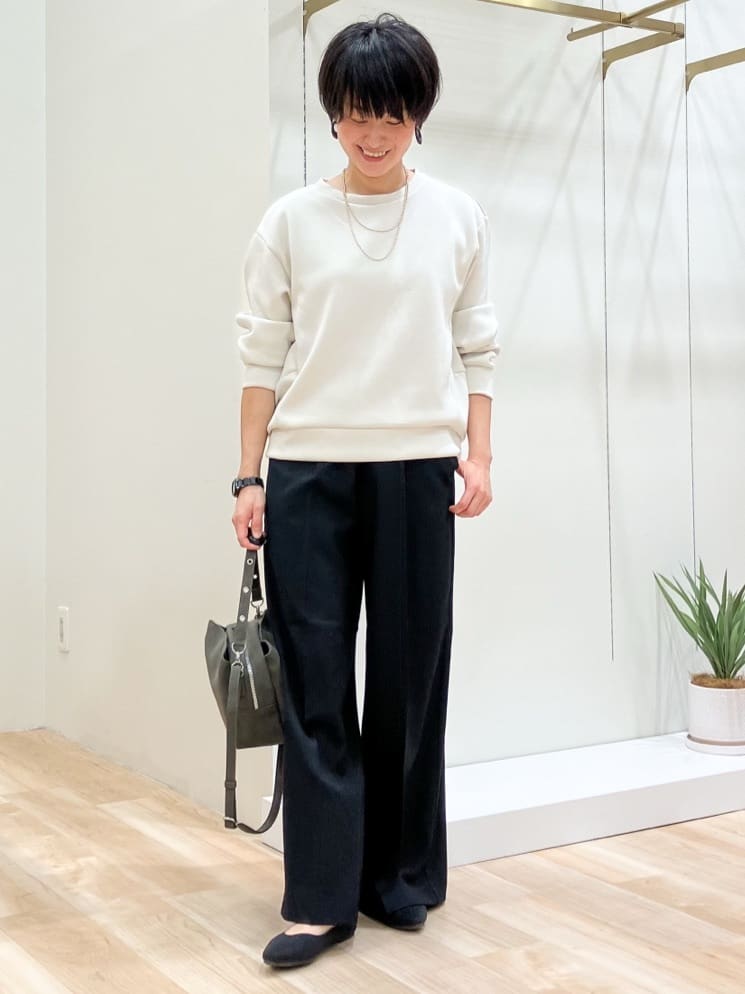 Keiさんの「grove｜ひんやり多機能・やわらかドライタッチ五分袖プルオーバー」を使ったコーディネート