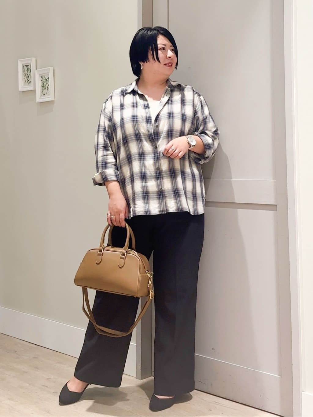 sasaさんの「grove｜2WAYスクエアネックタンク」を使ったコーディネート