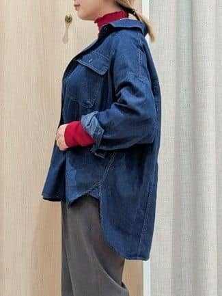 minさんの「grove｜毎日にちょうどいい、テレコメロータートルネック」を使ったコーディネート