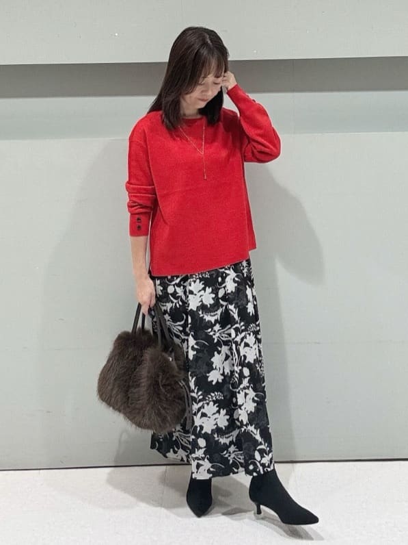 makiさんの「UNTITLED｜【アンサンブル可/洗える】ウールミラノリブニット」を使ったコーディネート