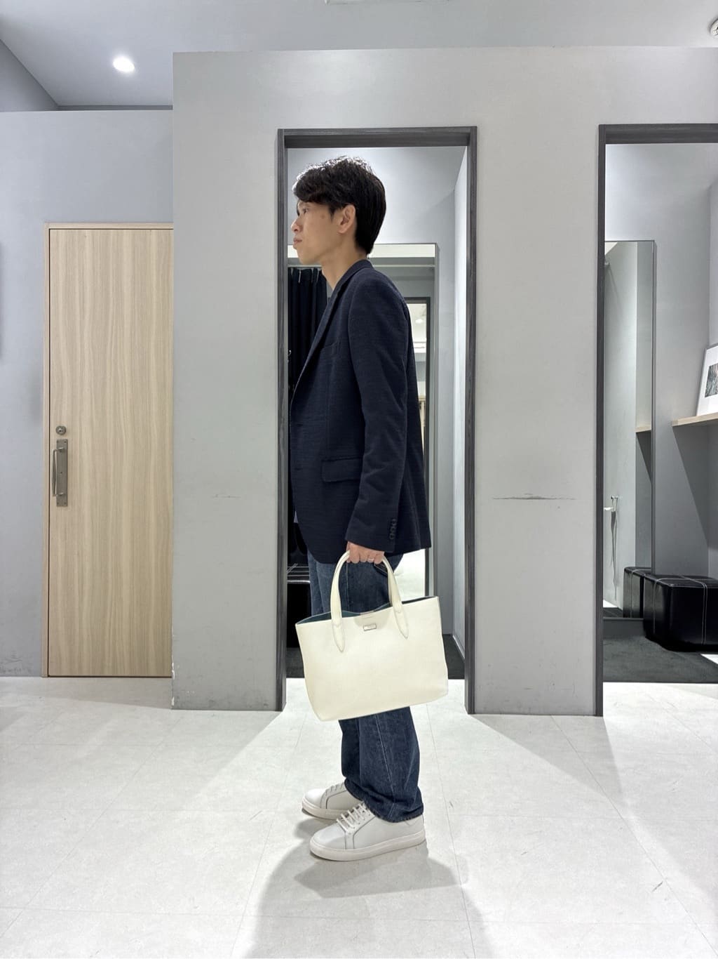わいずみさんの「TAKEO KIKUCHI｜【Sサイズ～】ラッセルメッシュ ジャケット」を使ったコーディネート