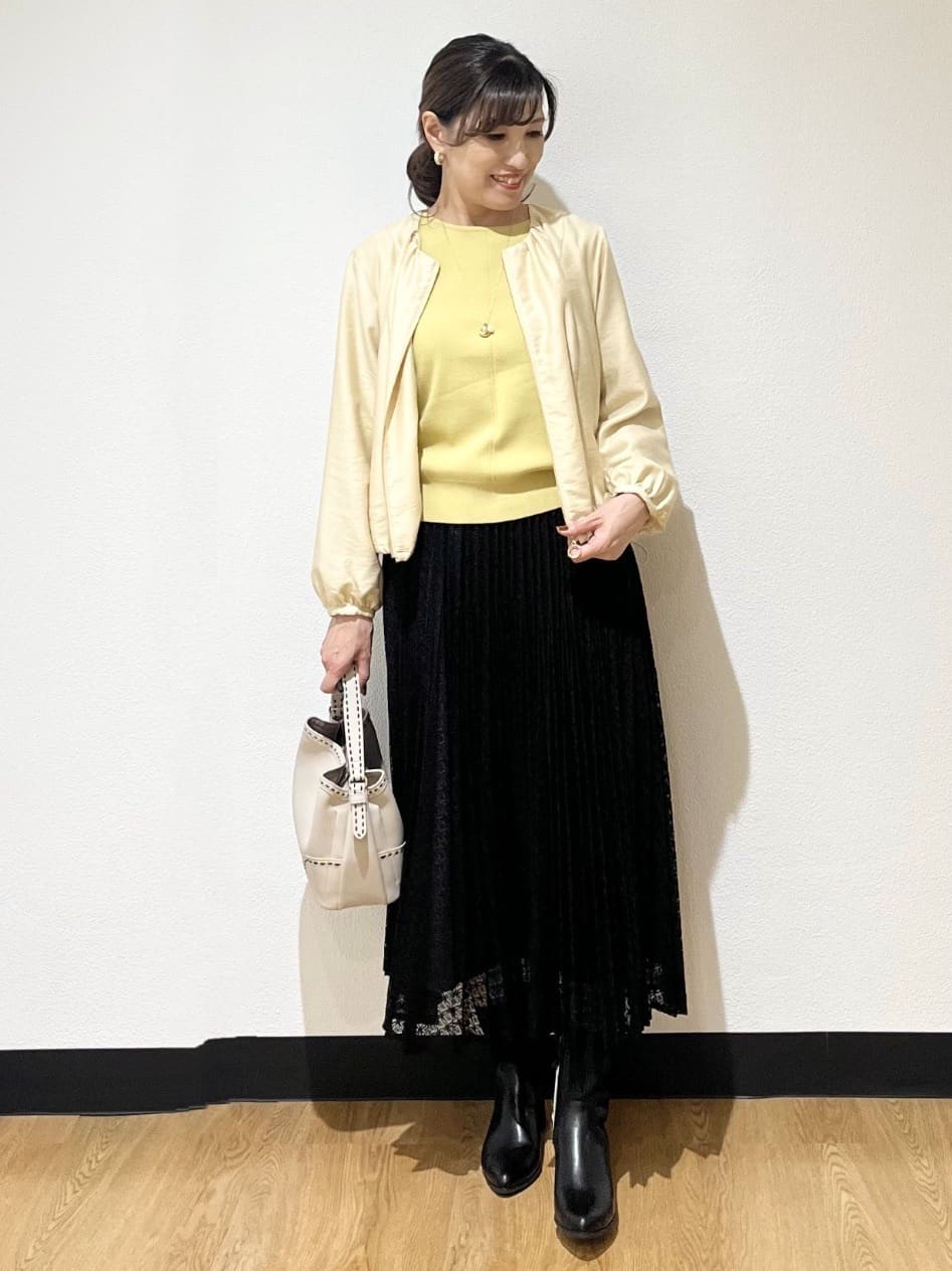 ayaさんの「Reflect｜【選べる6色／長く着られる◎】ボートネックニット」を使ったコーディネート