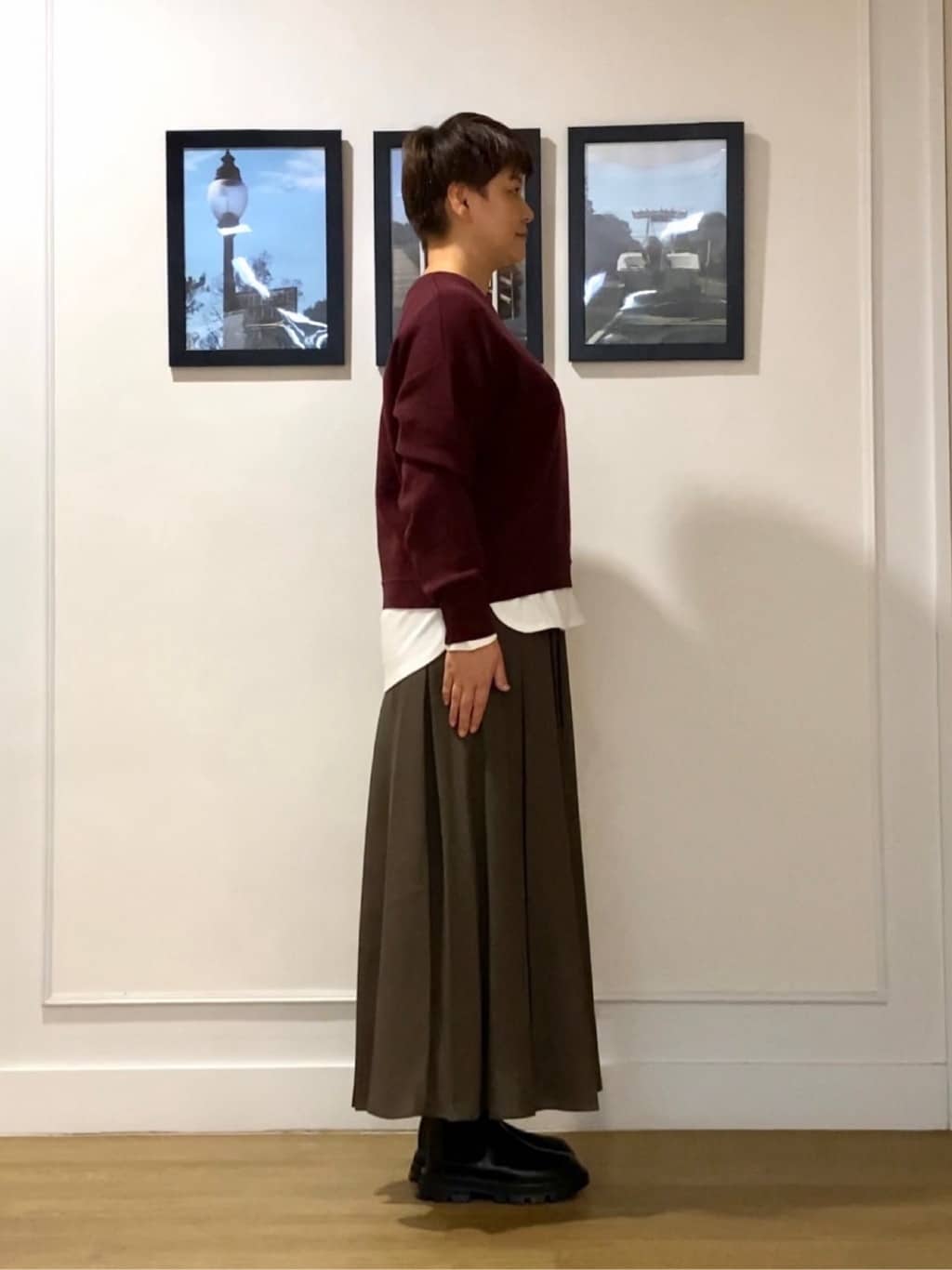 Hiroさんの「Dessin｜【美シルエット/洗える】切替カットソー」を使ったコーディネート
