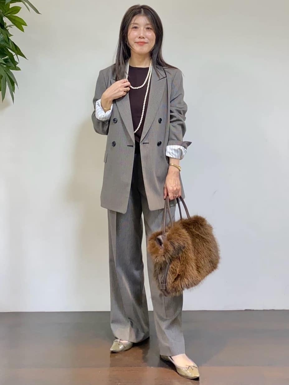 tomoさんの「UNTITLED｜【アンサンブル可/六分袖/洗える】ウールシルクニット」を使ったコーディネート