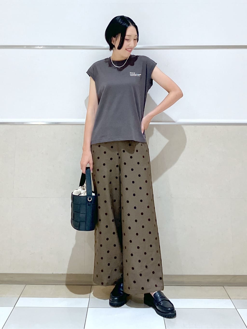 eriko さんの「Dessin｜【洗える】オーガニックコットンフレンチスリーブ」を使ったコーディネート
