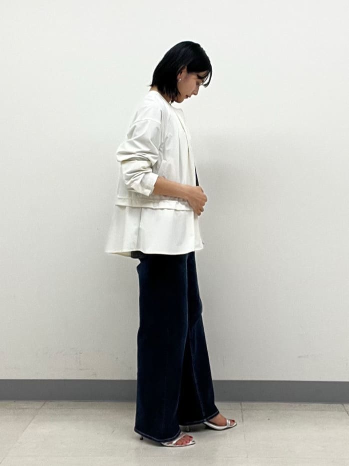 hinanoさんの「INDIVI｜ストレッチシアーロングTシャツ」を使ったコーディネート