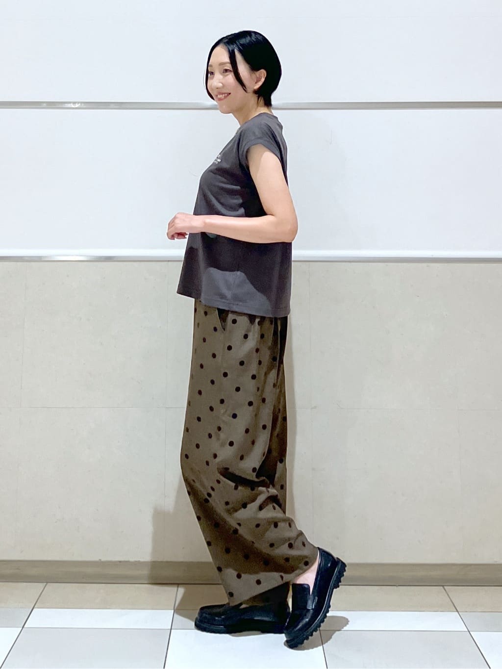 eriko さんの「Dessin｜【洗える】オーガニックコットンフレンチスリーブ」を使ったコーディネート