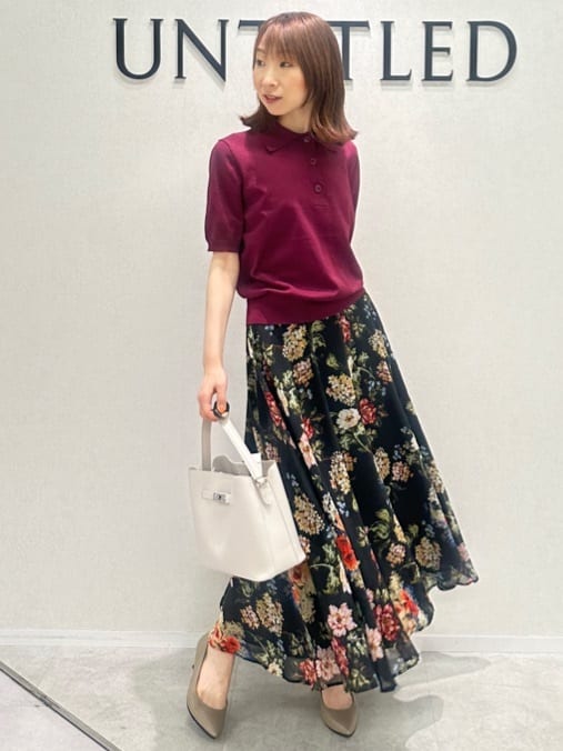 Miwaさんの「UNTITLED｜【アンサンブル可/薄手】ベーシッククルーネックカーディガン」を使ったコーディネート