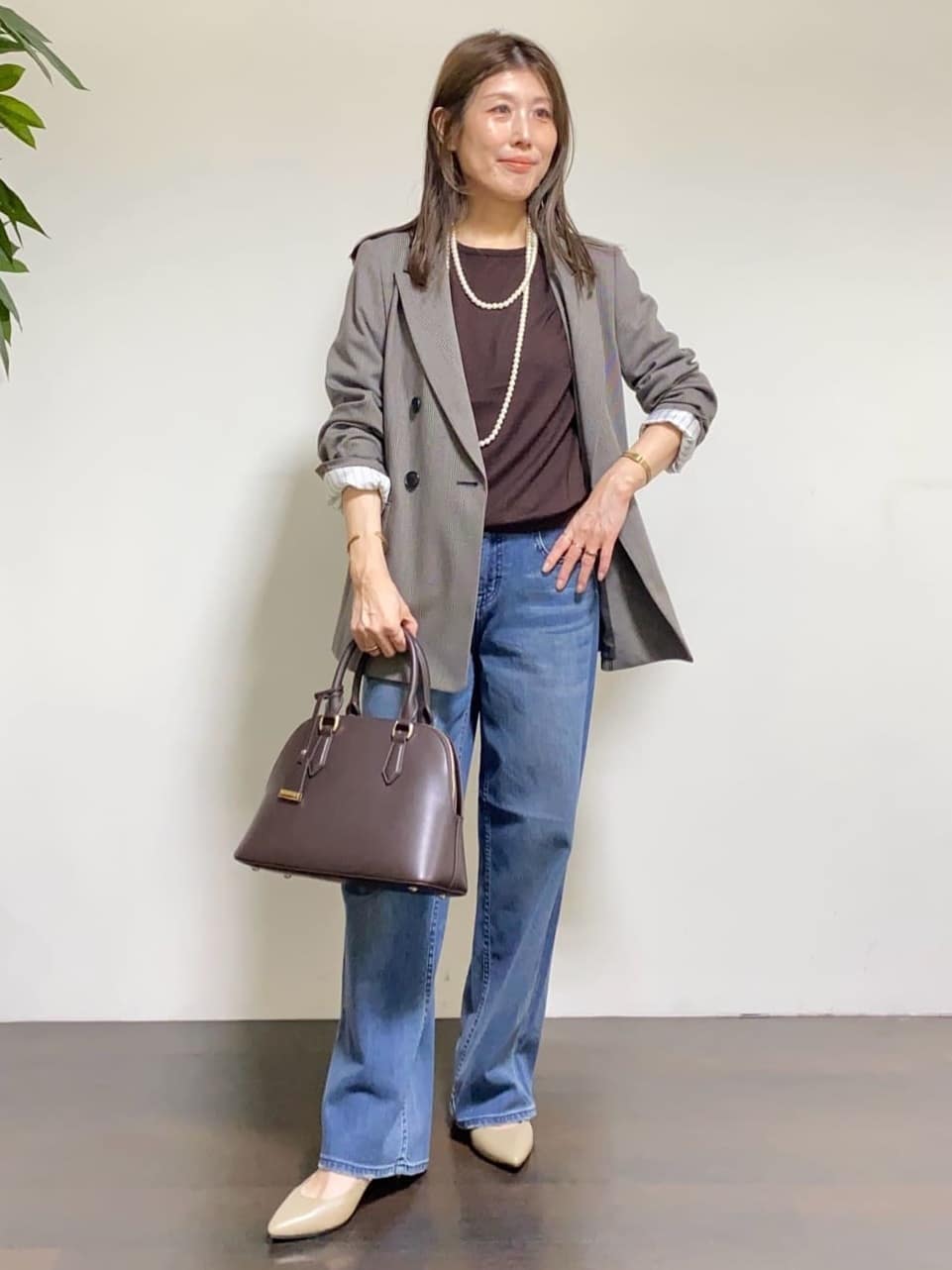 tomoさんの「UNTITLED｜【アンサンブル可/六分袖/洗える】ウールシルクニット」を使ったコーディネート