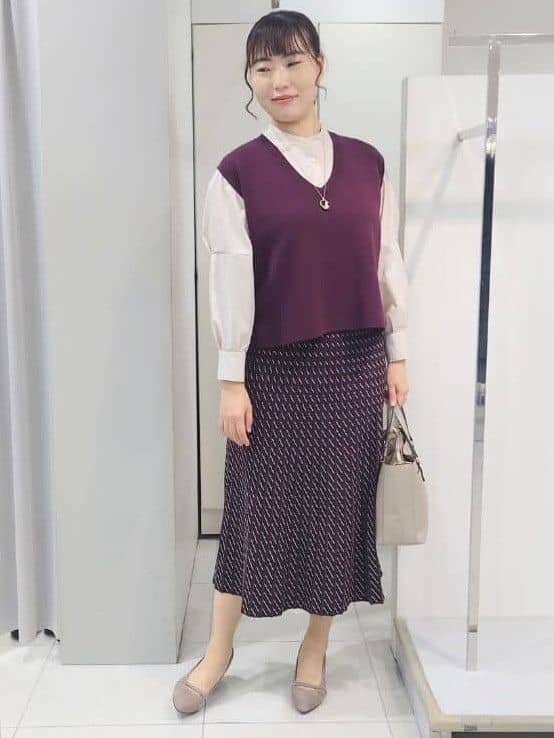 AZUSAさんの「Reflect｜【さらっと一枚で決まる／重ね着にもおすすめ◎】タックスリーブシャツブラウス」を使ったコーディネート