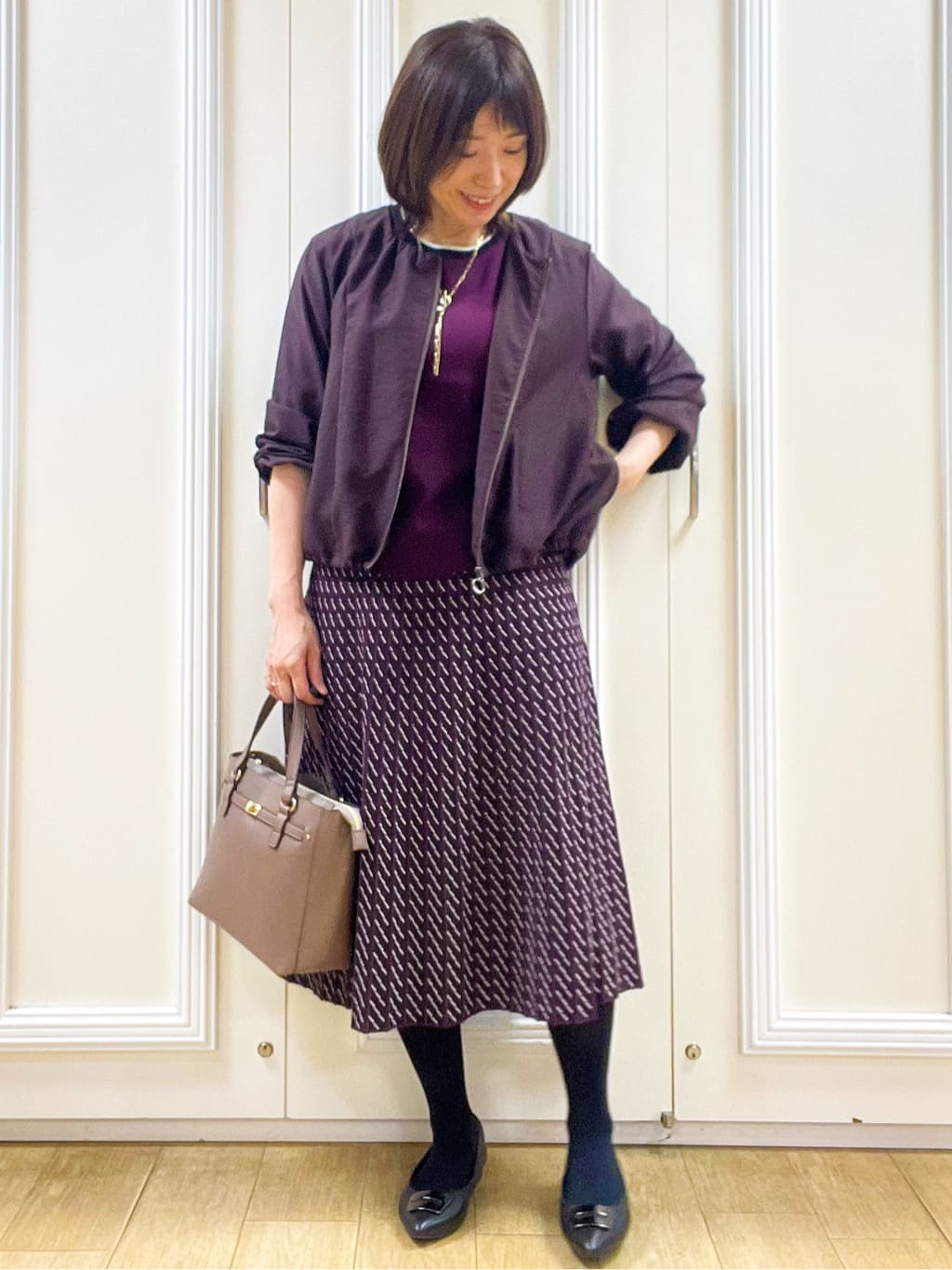 めいさんの「Reflect｜【ライトアウター／ゆったり羽織れる／気軽な羽織りに◎】ライトブルゾン」を使ったコーディネート