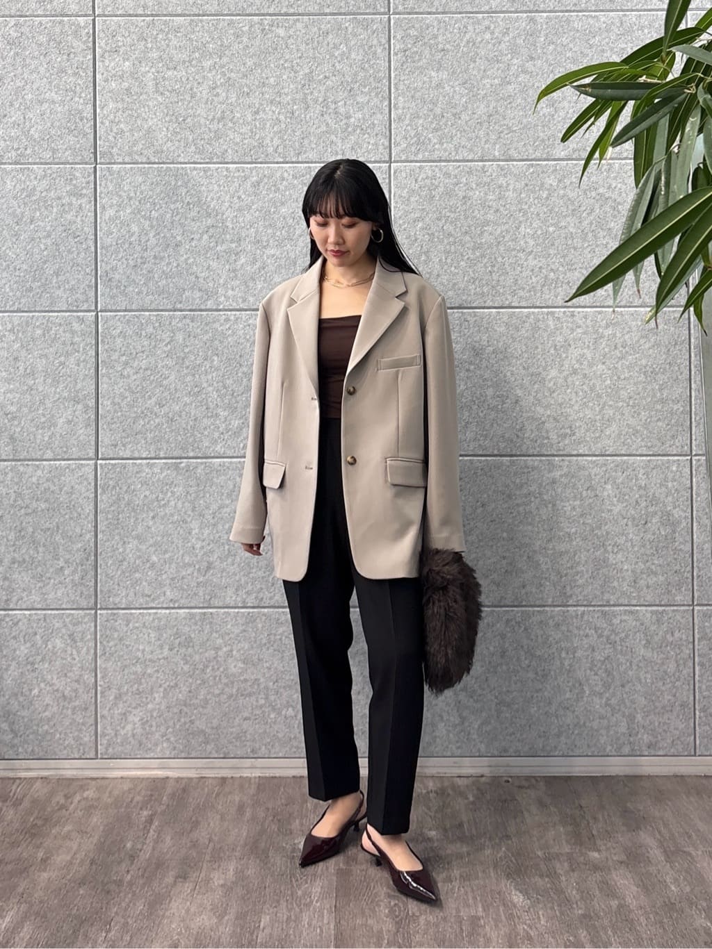 rinaさんの「INDIVI｜ダブルクロスオーバージャケット」を使ったコーディネート