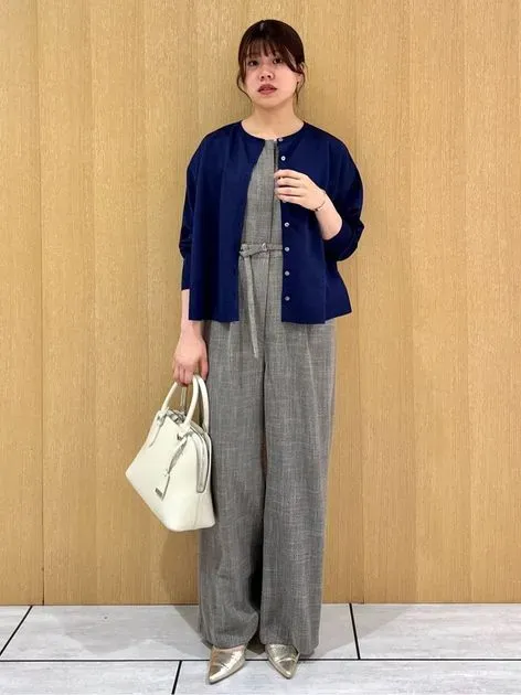 接触冷感/オールインワン/洗える】梳毛調合繊コンビネゾン