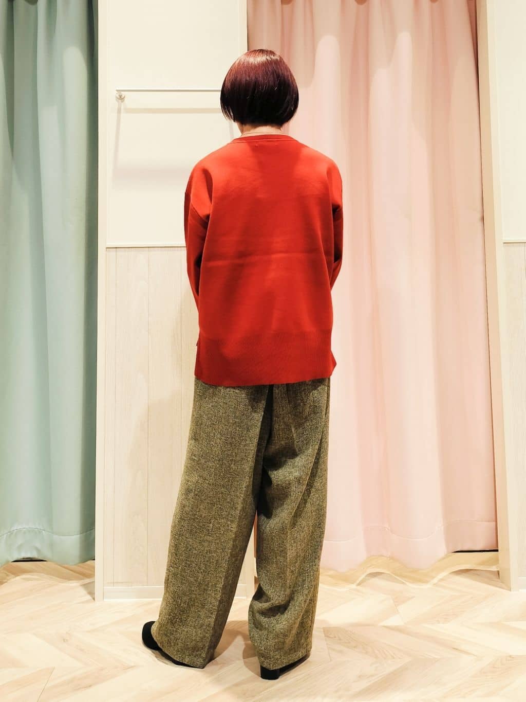 たにゃかんさんの「SHOO･LA･RUE｜【S-LL/洗える】一枚で簡単こなれ見え スポンディッシュ 裾レイヤード風ニット【CIRCRIC】」を使ったコーディネート