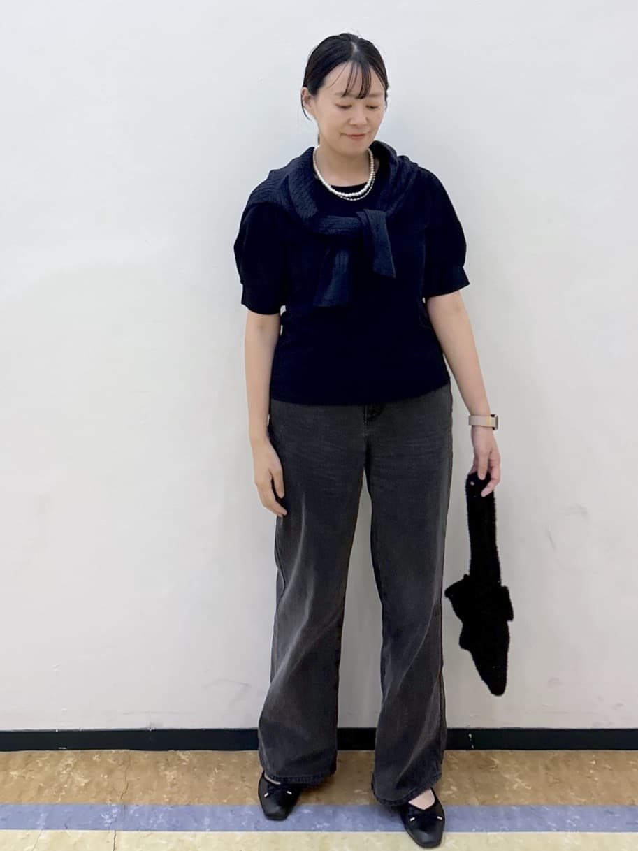 akariさんの「index｜クルーネックケーブルカーディガン【洗濯機OK】」を使ったコーディネート