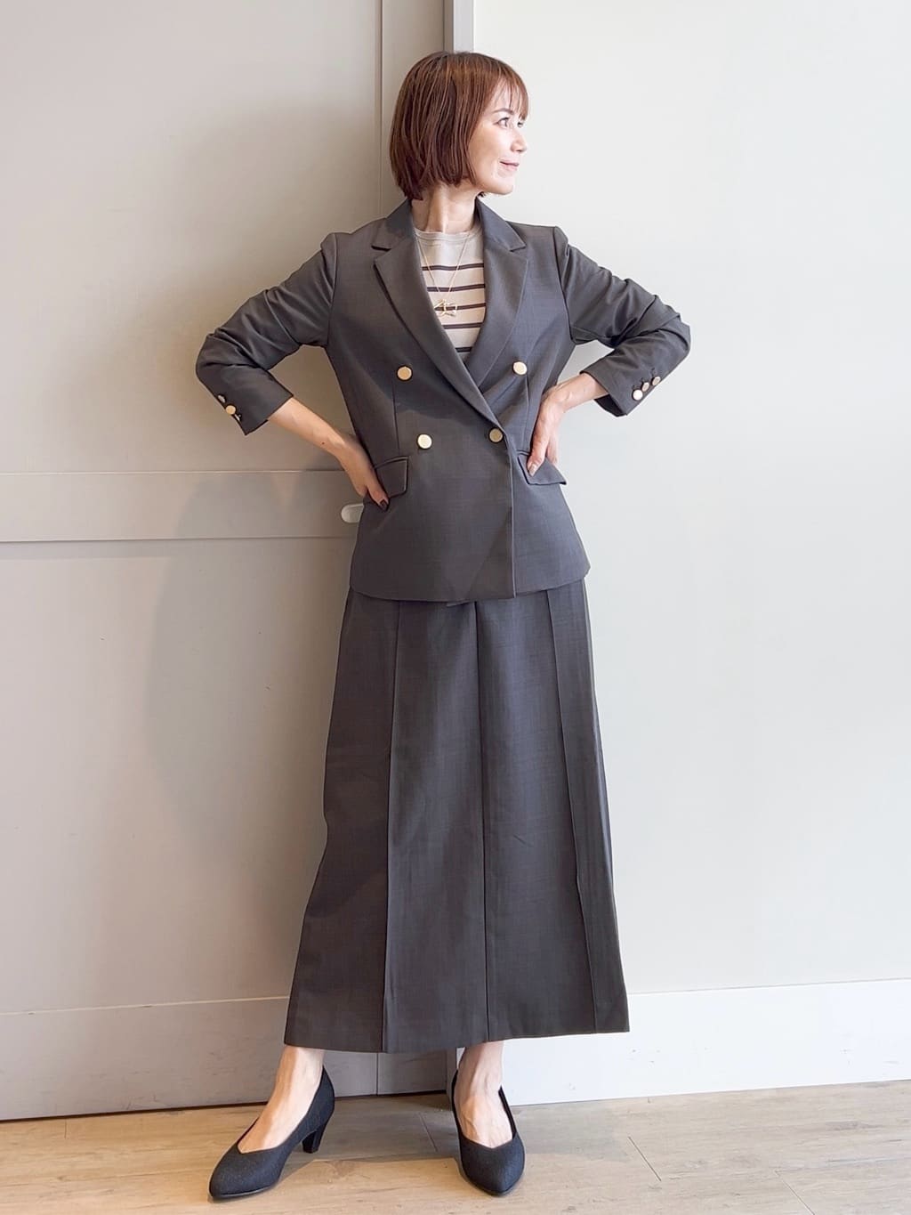 yamakoさんの「grove｜【カセット服】ダブルブレストテーラードジャケット」を使ったコーディネート