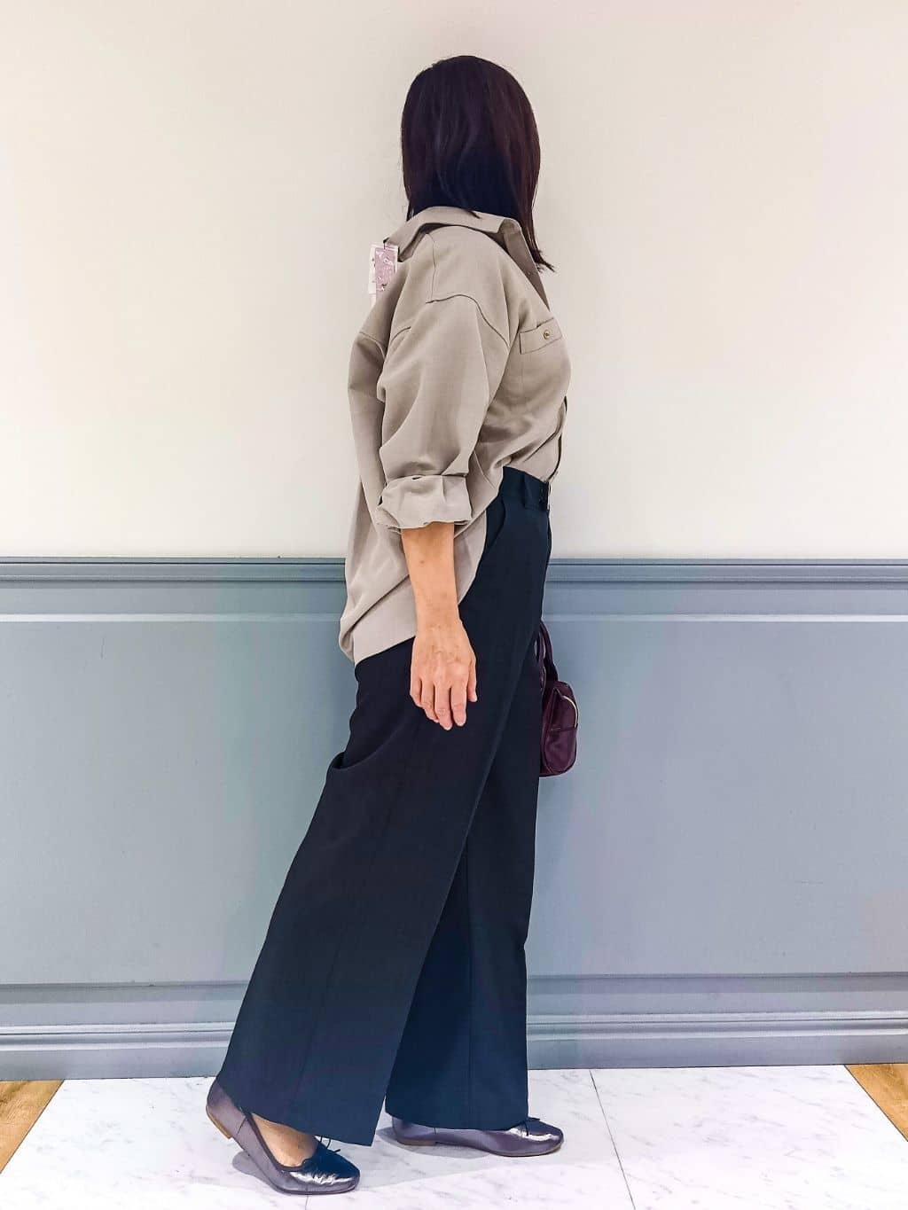 なっちゃんさんの「grove｜【カセット服】洗えるストレートワイドパンツ」を使ったコーディネート