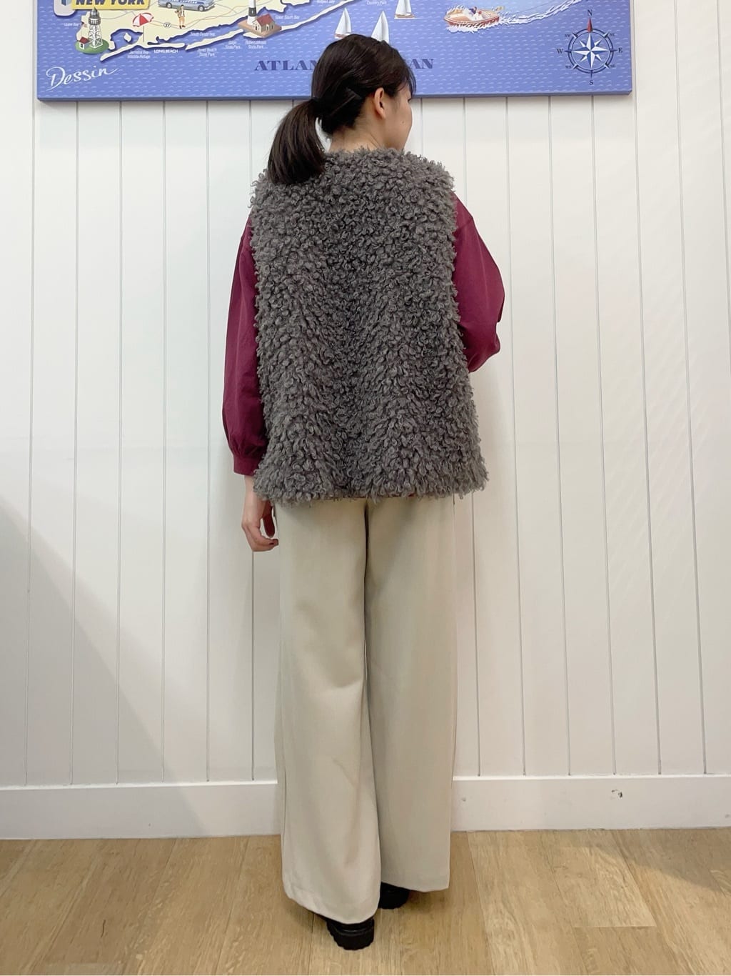 Mayaさんの「Dessin｜【360度可愛い・洗える】バックヘンリーカットソー」を使ったコーディネート