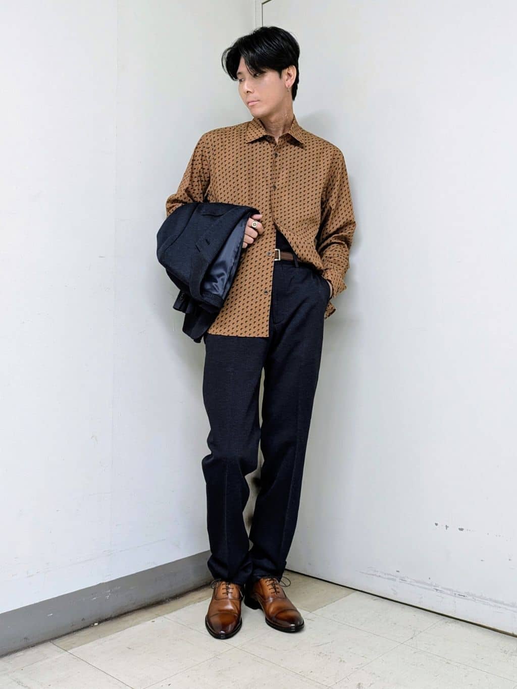 ryoさんの「TAKEO KIKUCHI｜【None Of Stress】アクティブジャージ 千鳥 ジャケット」を使ったコーディネート
