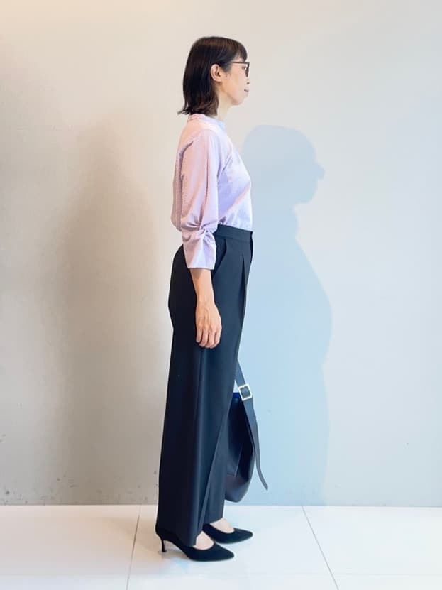 murayamaさんの「INDIVI｜【褒められパンツ】ワンタックワイドパンツ」を使ったコーディネート