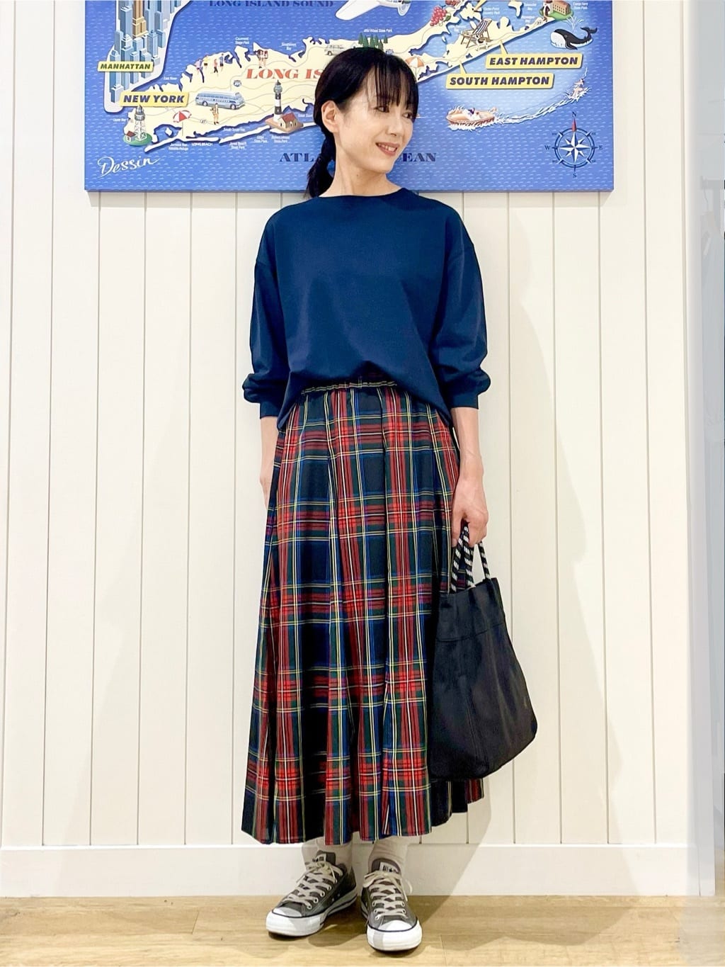 uwatokoさんの「Dessin｜【360度可愛い・洗える】バックヘンリーカットソー」を使ったコーディネート