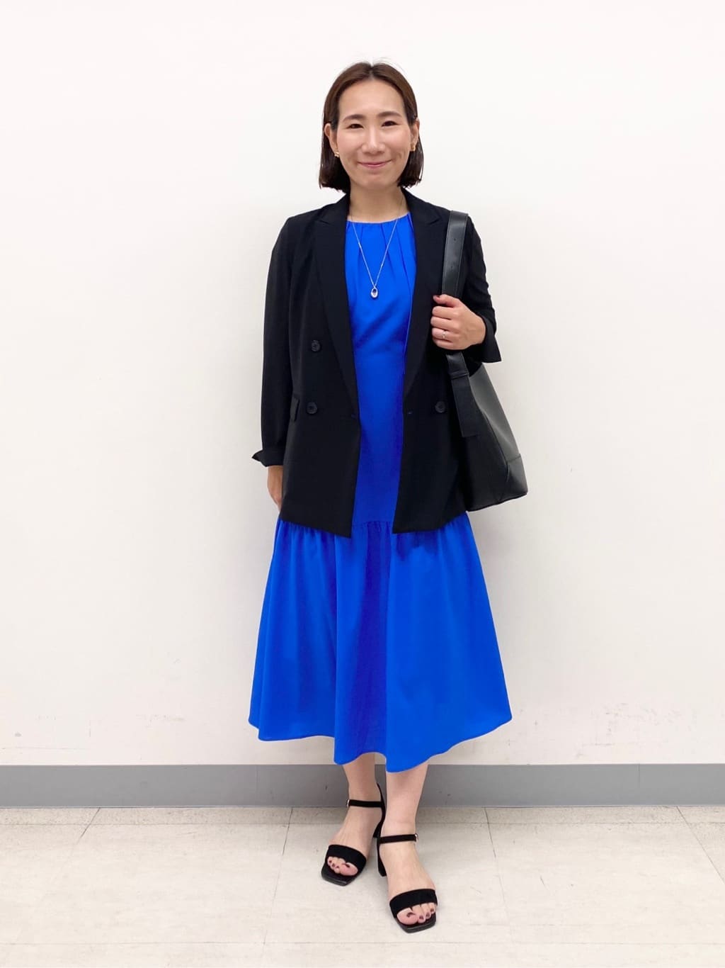 YUKARIさんの「INDIVI｜【1枚でコーデ完成！】タックワンピース」を使ったコーディネート