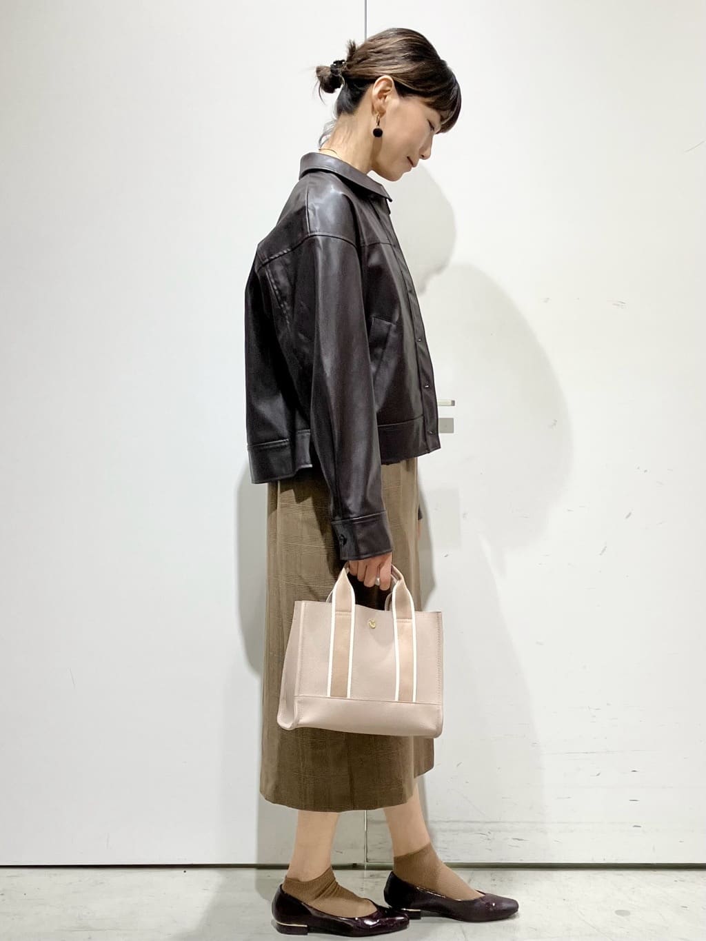 Jさんの「OPAQUE.CLIP｜シンセティックレザー調ブルゾン【洗える】」を使ったコーディネート