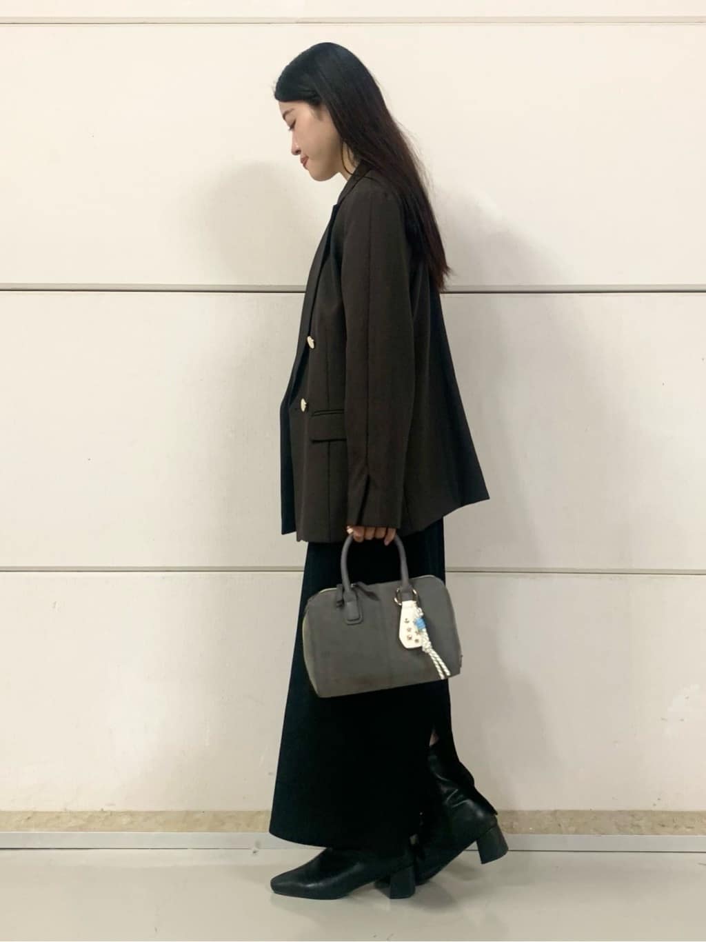 sahoさんの「THE SHOP TK｜【今羽織るなら】ダブルブレストジャケット【セットアップ可/洗える】」を使ったコーディネート