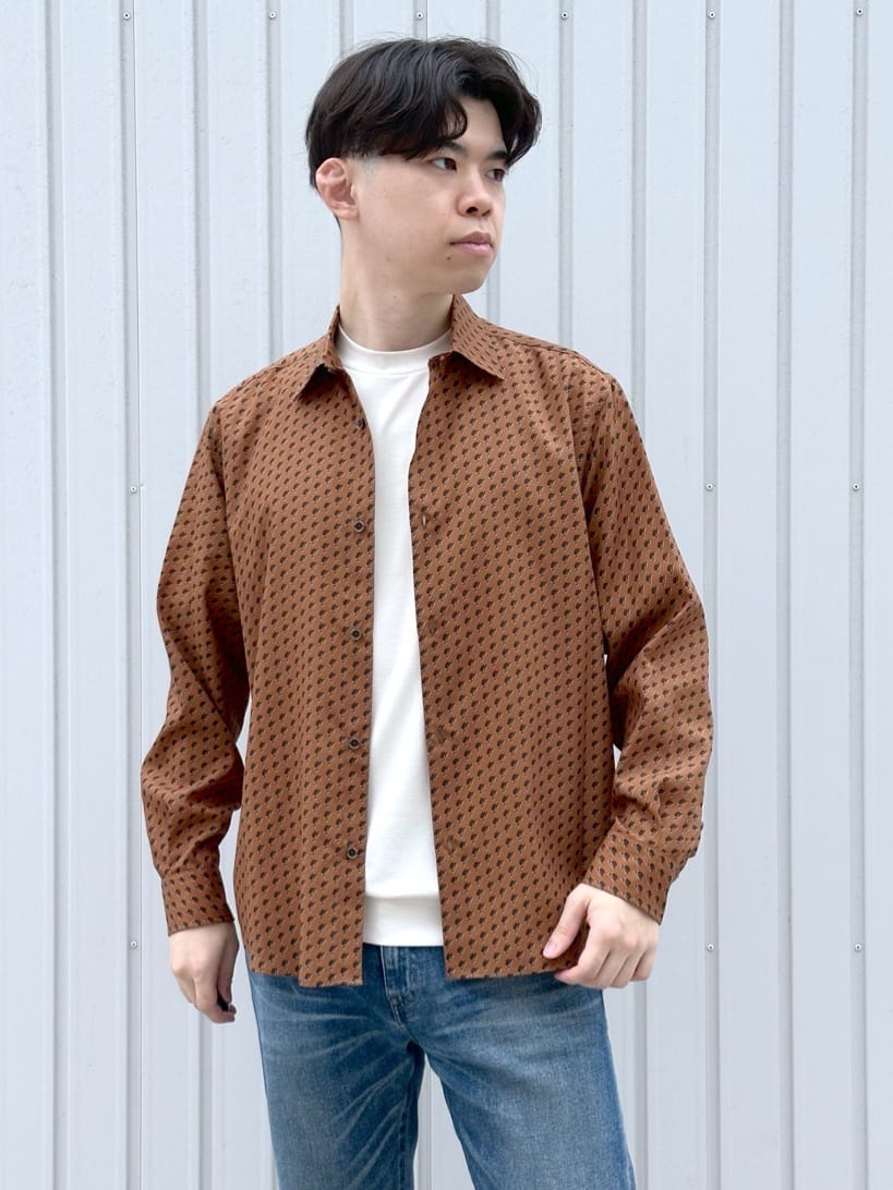イッシーさんの「TAKEO KIKUCHI｜ボーラーハット柄 長袖シャツ」を使ったコーディネート