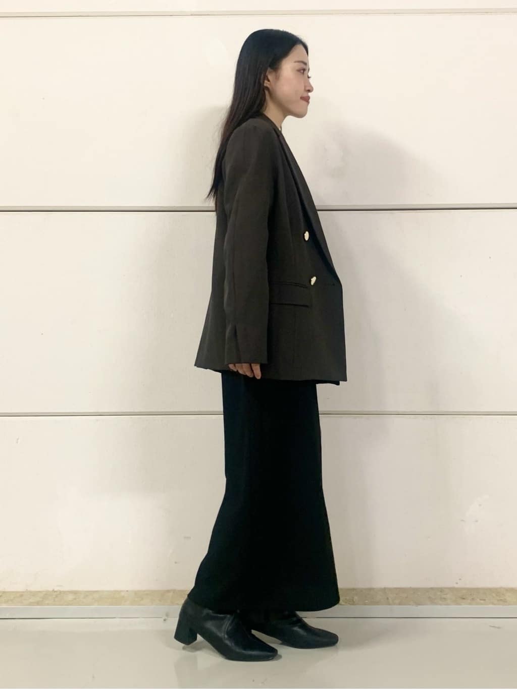 sahoさんの「THE SHOP TK｜【今羽織るなら】ダブルブレストジャケット【セットアップ可/洗える】」を使ったコーディネート