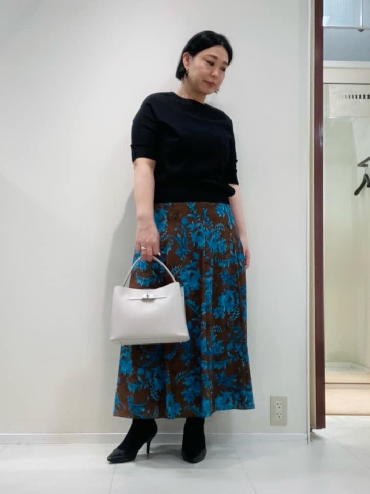 YUMIKOさんの「UNTITLED｜【アンサンブル可/六分袖/洗える】ウールシルクニット」を使ったコーディネート