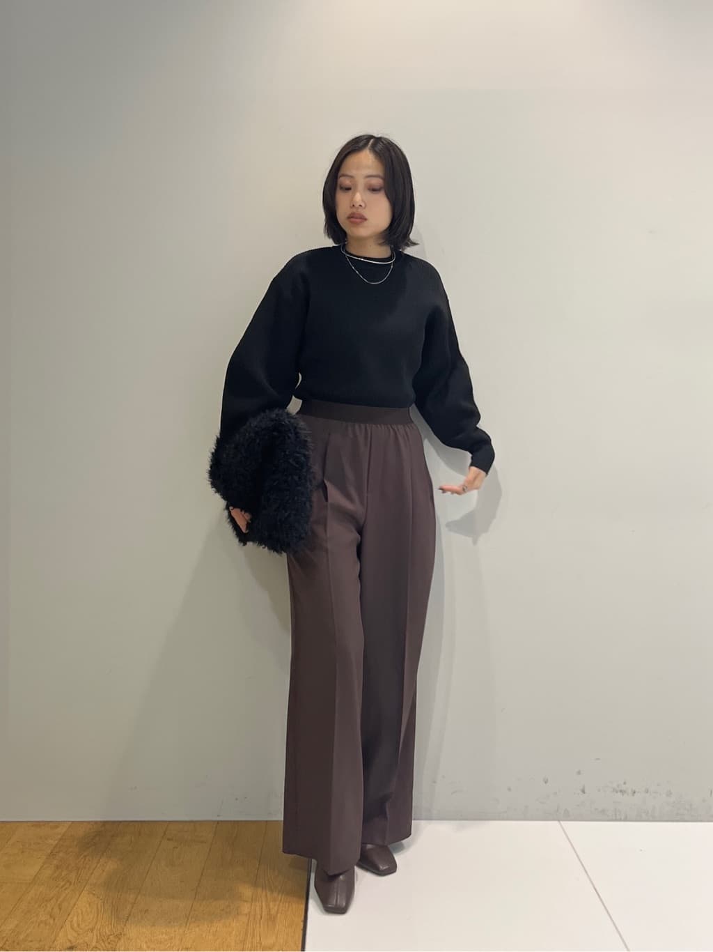 Harukaさんの「INDIVI｜Comfy SET UP｜イージーストレートワイドパンツ【セットアップ対応／通勤/カセット服】」を使ったコーディネート