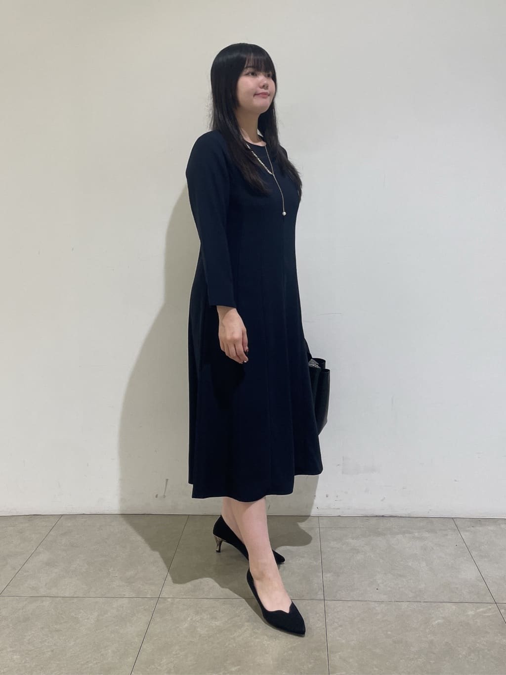 emikaさんの「INDIVI｜【洗える／UVケア】ジョーゼットフレアワンピース」を使ったコーディネート
