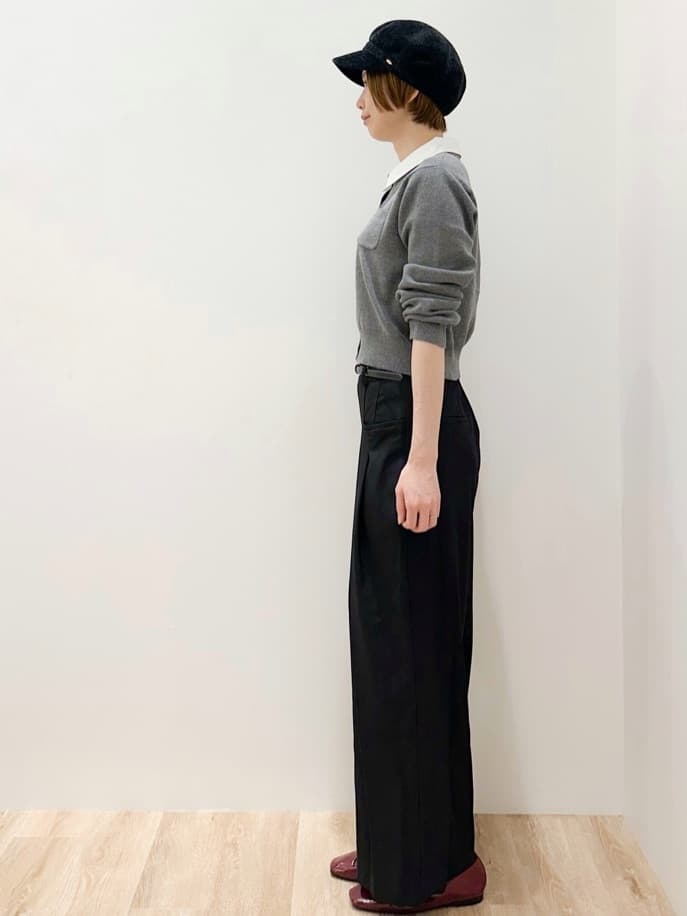 yurieさんの「OPAQUE.CLIP｜タックデザインワイドパンツ【洗濯機OK】」を使ったコーディネート