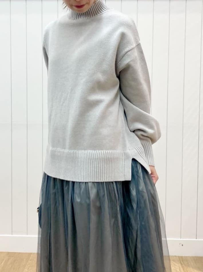yoshiさんの「Dessin｜【洗える】ニットチュールドッキングワンピース」を使ったコーディネート