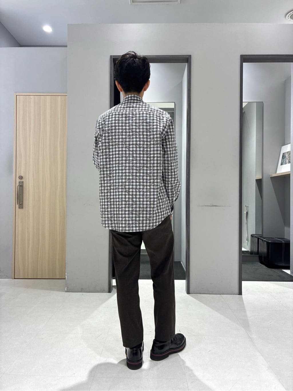 わいずみさんの「TAKEO KIKUCHI｜チェックボーラーガーゼシャツ」を使ったコーディネート