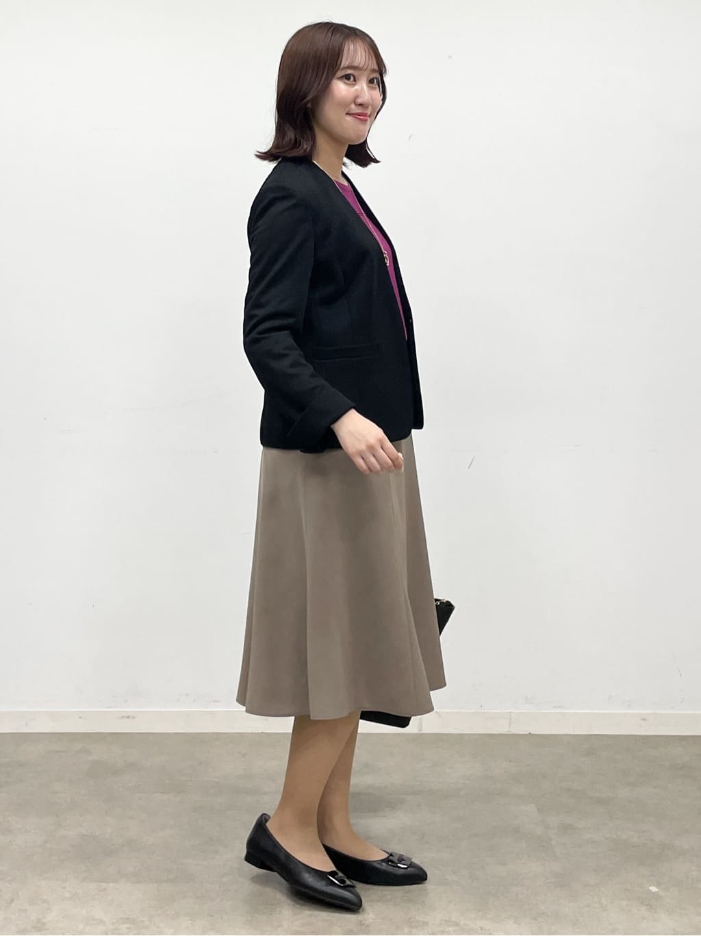 yukariさんの「Reflect｜【WEB先行カラーあり／手洗い可】ジョーゼットスリーブ&times;ニット」を使ったコーディネート