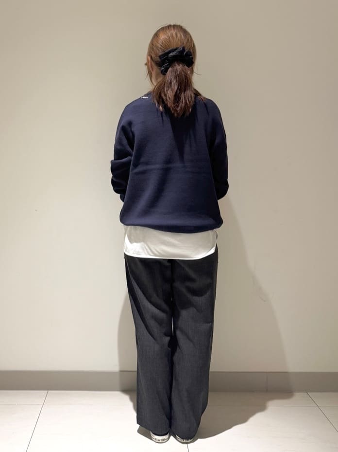 Liriさんの「Dessin｜【選べる首元デザイン/洗える】クルーネックロングTシャツ」を使ったコーディネート