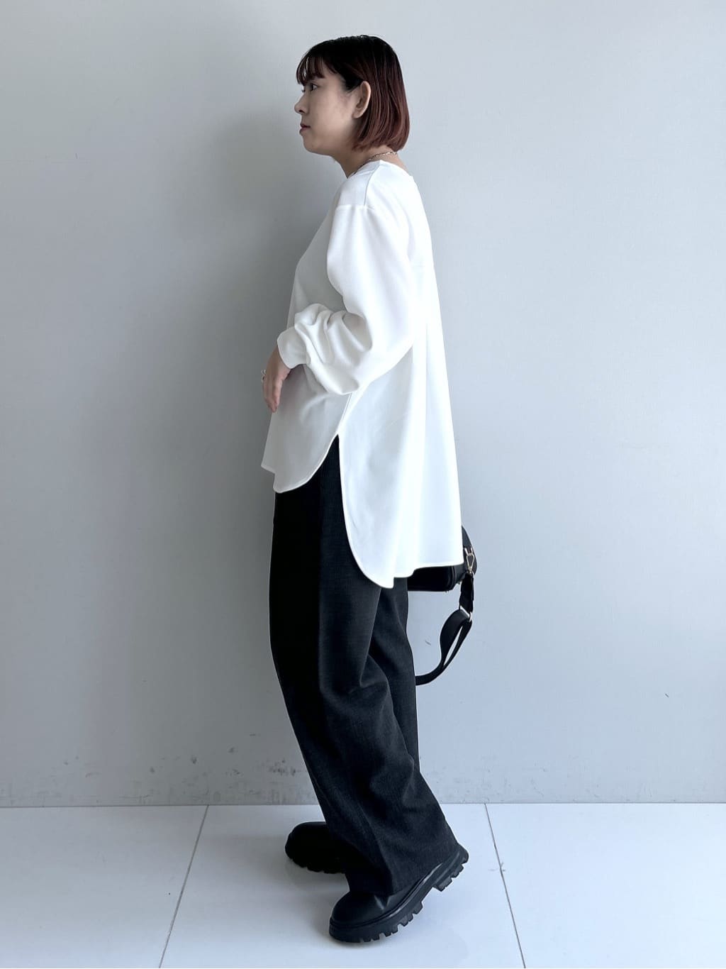 Hirokaさんの「Dessin｜【洗える】刺繍入りジャカードニット」を使ったコーディネート