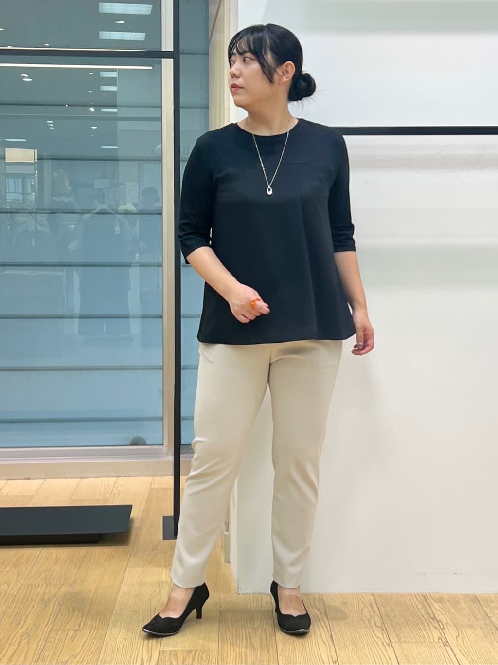 shimaさんの「INDIVI｜【軽く羽織れる！】ダブルジャケット」を使ったコーディネート