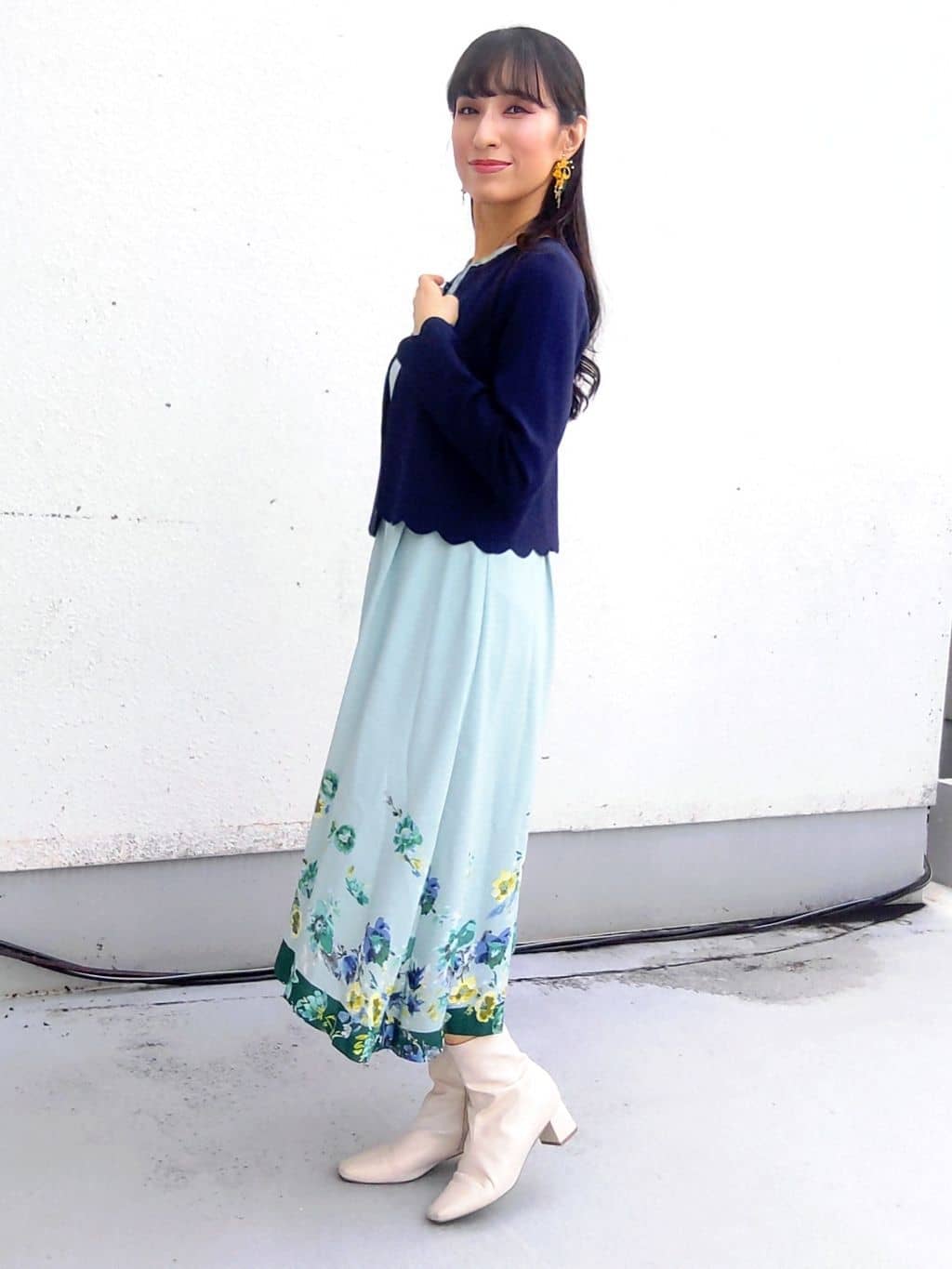 keinaさんの「SunaUna｜【手洗い可】花柄パネルワンピース」を使ったコーディネート