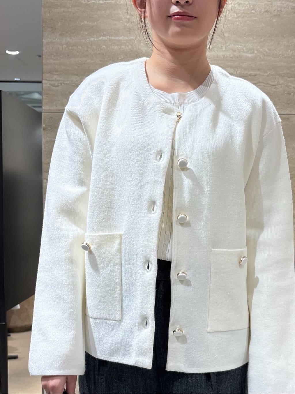 ふうかさんの「index｜ベルト付き2タックワイドパンツ【洗濯機OK／ストレッチ／防シワ／イージーアイロン】」を使ったコーディネート