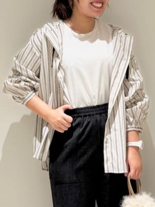 Liriさんの「Dessin｜【選べる首元デザイン/洗える】クルーネックロングTシャツ」を使ったコーディネート