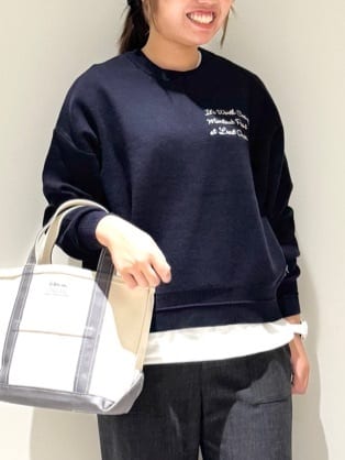 Liriさんの「Dessin｜【選べる首元デザイン/洗える】クルーネックロングTシャツ」を使ったコーディネート
