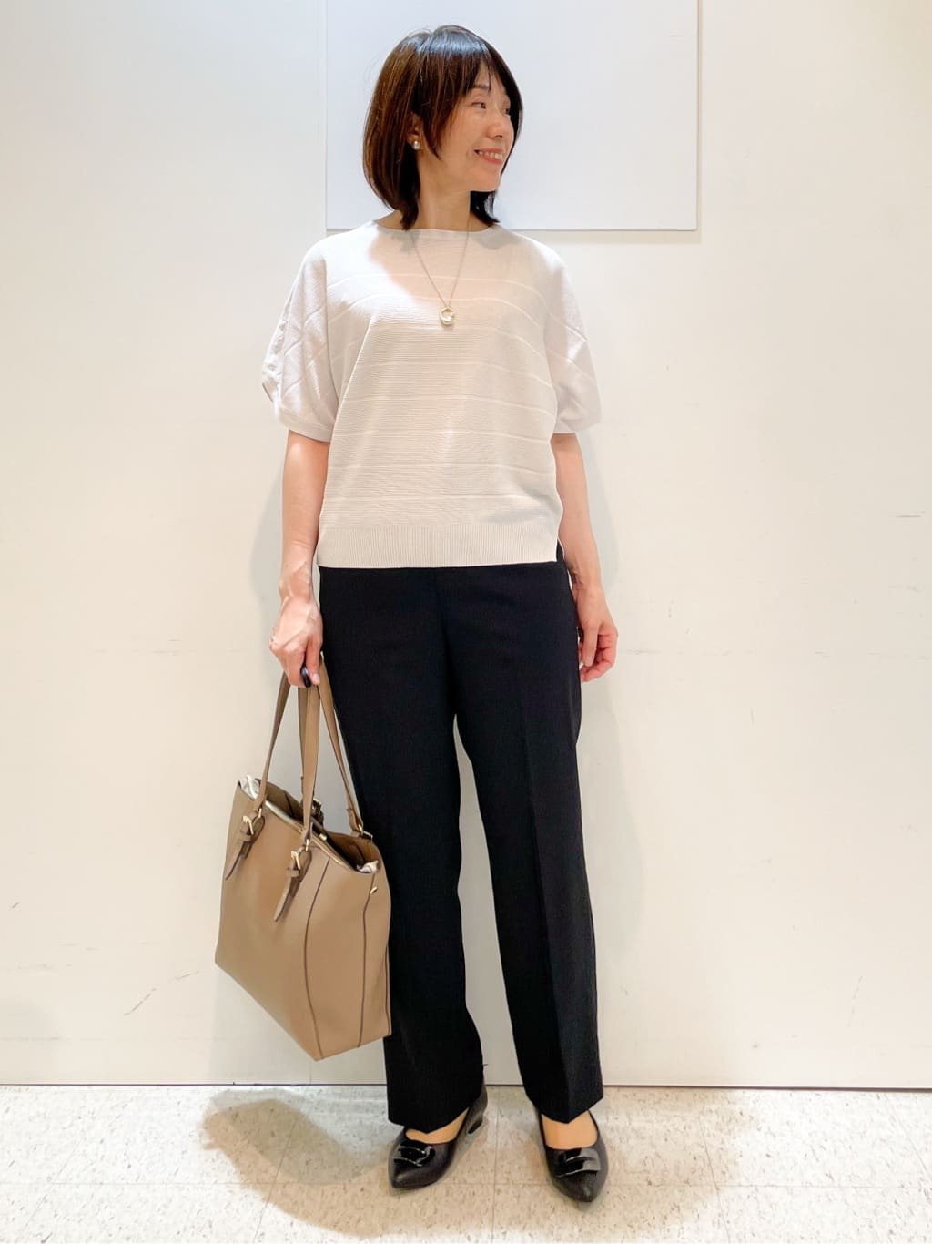 めいさんの「Reflect｜【マシンウォッシュ可】リネンライクフレアパンツ」を使ったコーディネート